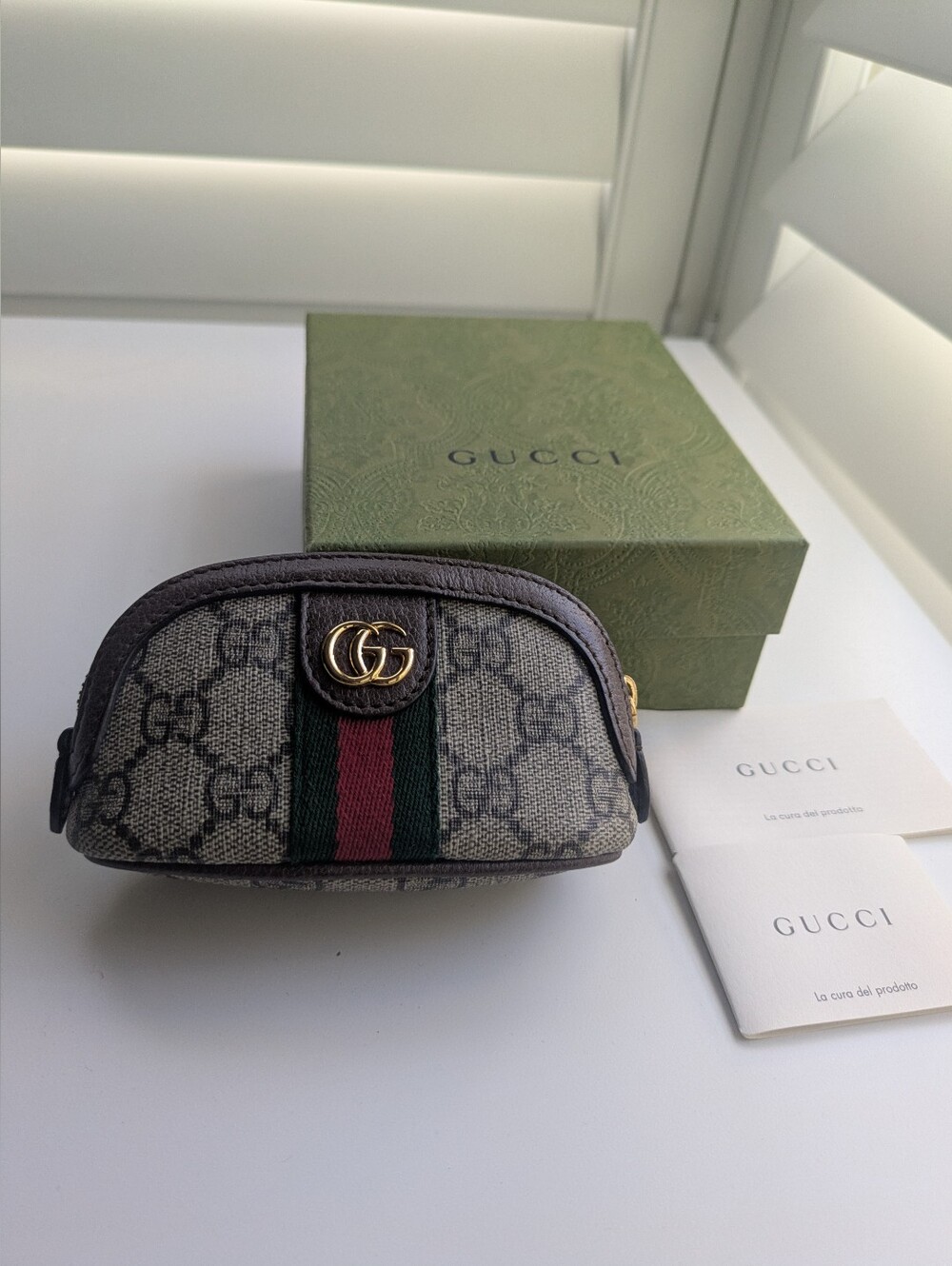 Gucci Ophidia Supreme Dome Key Pouch GG with Box
